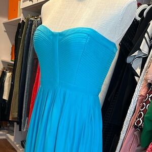 Turquoise long dress by Parker in XS size.